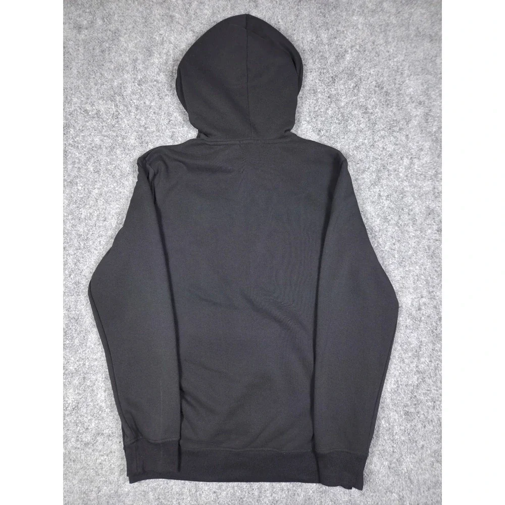 True Religion Hoodie Mens Medium Black Buddha Flocked Pullover Sweatshirt